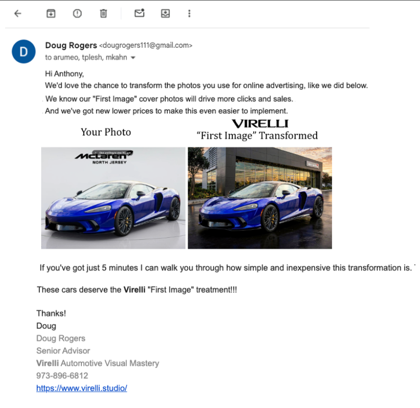 Cold-outreach email