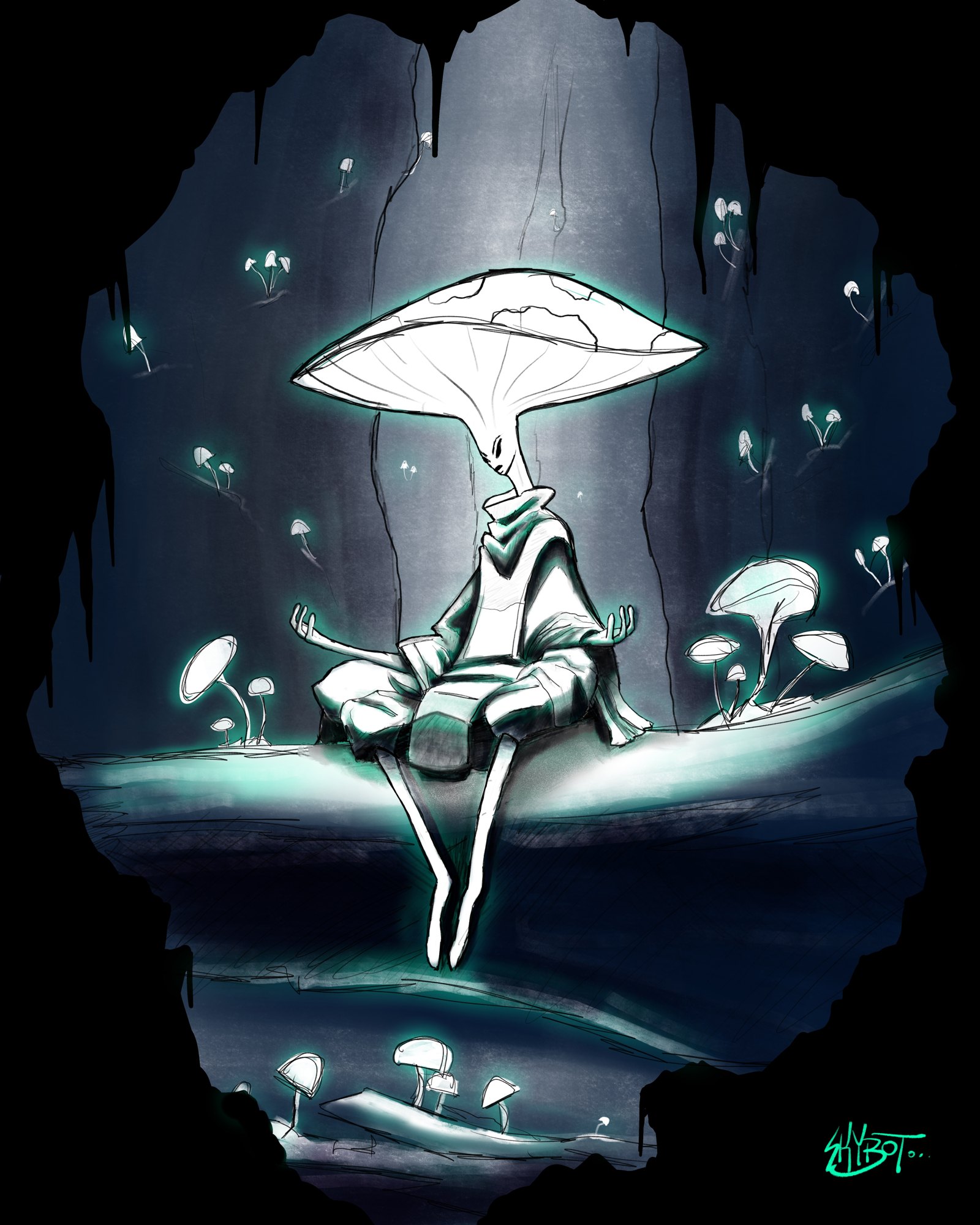 Mushroom Cave - Finished glow pass