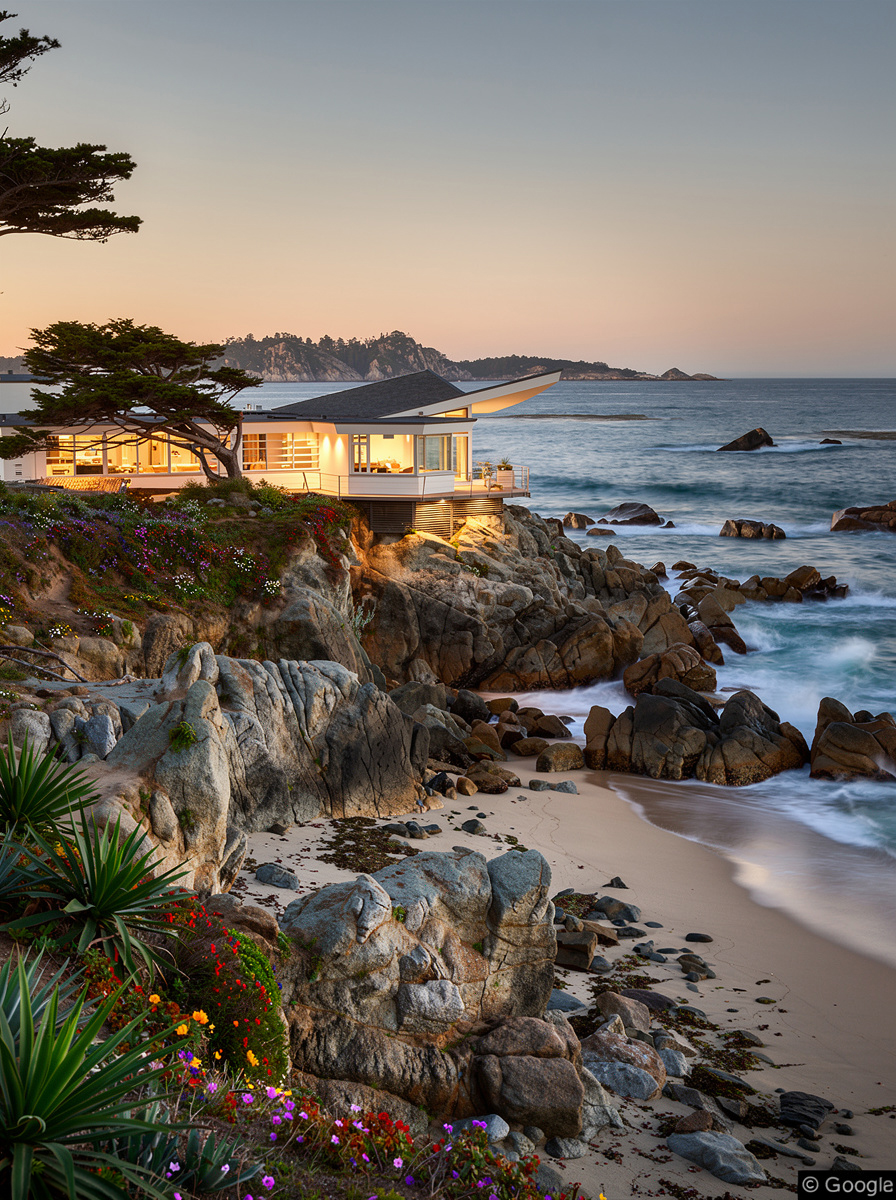 Scenic Road · Carmel-by-the-Sea, CA · 35mm - AI-enhanced photograph