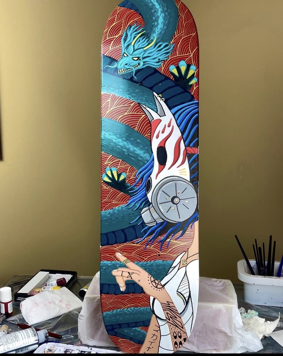 Custom Skateboard - Finished piece