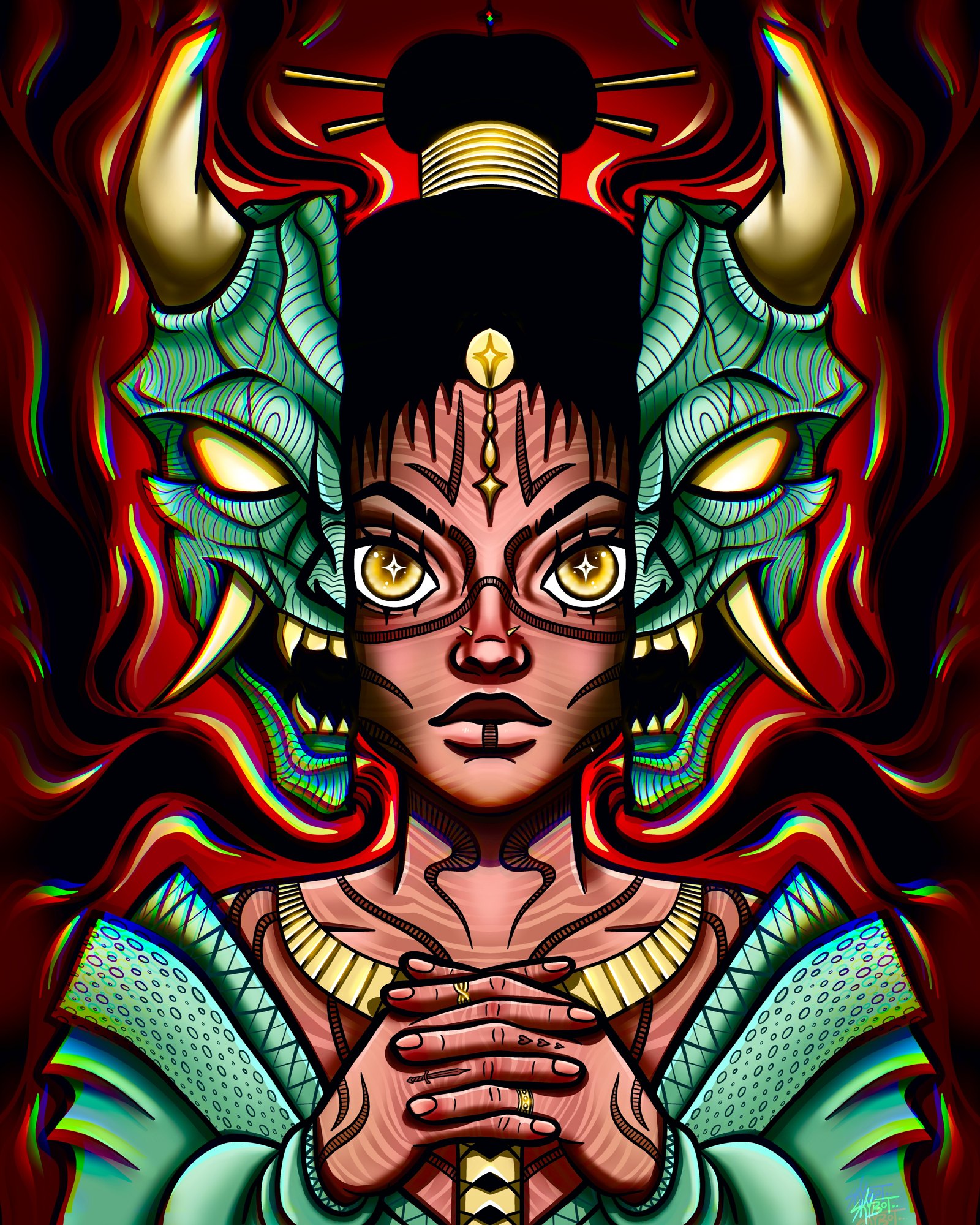 Oni Guardian - Red - alternate grade